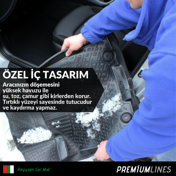 Reyyzen Citroen Cactus 2014 Sonrası 3D Havuzlu Paspas - 4