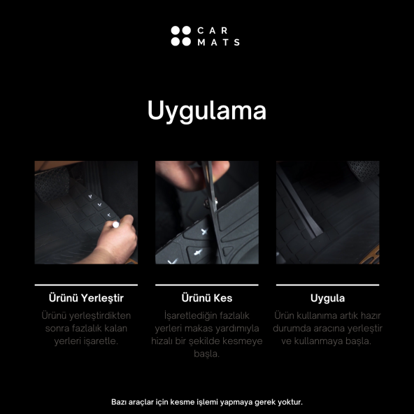Reyyzen Honda Civic SEDAN Paspas Üniversal Oto Paspas 3D Havuzlu Kesilebilir Gri 2006 -2012 - 5