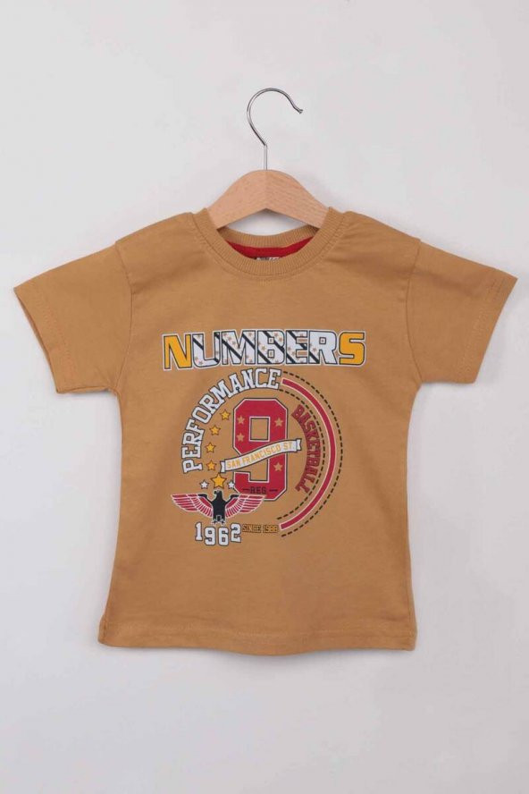 WALOX *  Baskılı Kısa Kollu Erkek Çocuk T-shirt 004 | Hardal   WALOX JİBOWE orjinal ürünler satıcısı