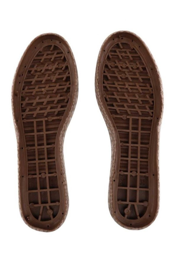 Hasır Espadril Ayakkabı Tabanı | Kahverengi - 1
