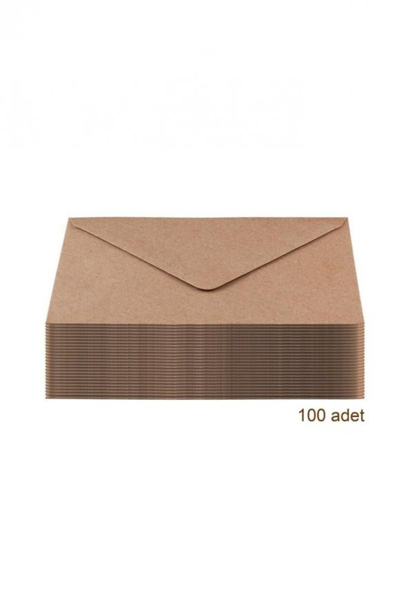 100 Adet Mektup Zarfı 13x18cm 100gr. Kraft