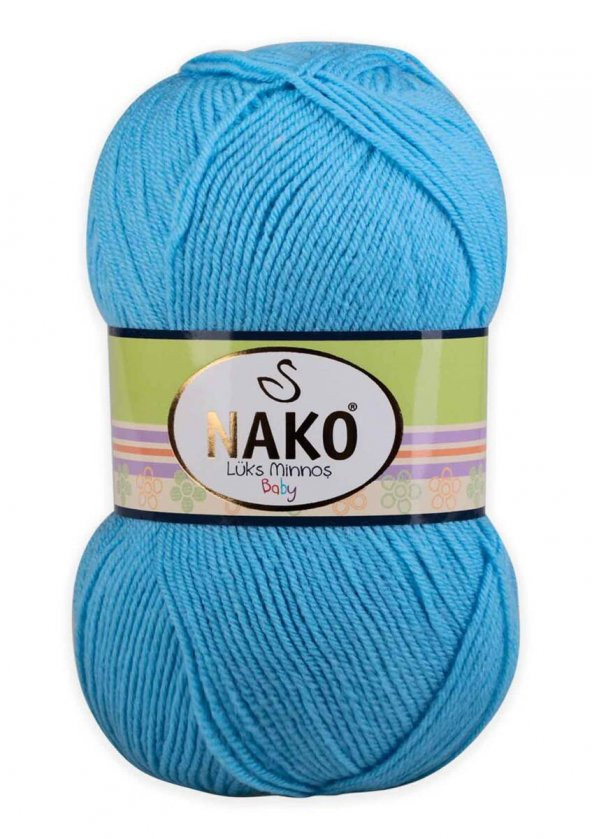 NAKO *  Nako Lüks Minnoş El Örgü İpi | Bebek Mavi 4041   NAKO JİBOWE orjinal ürünler satıcısı