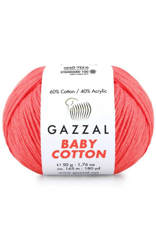 Gazzal *  Gazzal Baby Cotton El Örgü İpi Şeker Erik 3460   Gazzal JİBOWE orjinal ürünler satıcısı