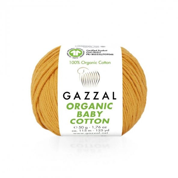 Gazzal *  Gazzal Organic Baby Cotton El Örgü İpi Bal 418   Gazzal JİBOWE orjinal ürünler satıcısı