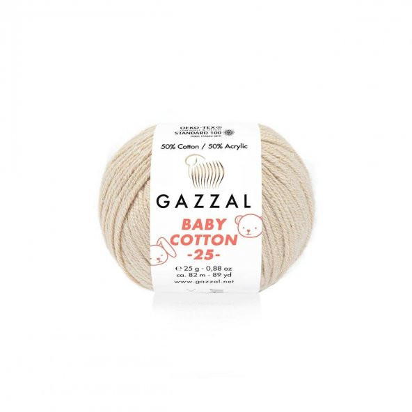 Gazzal *  Gazzal Baby Cotton 25 El Örgü İpi İrmik 3446   Gazzal JİBOWE orjinal ürünler satıcısı
