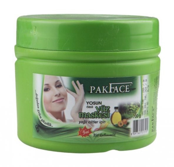 PAKFACE YOSUN ÖZLÜ KİL YÜZ MASKESİ 700GR