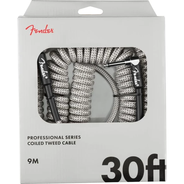 Fender Professional Coil Cable 9m Beyaz Tweed Enstrüman Kablosu