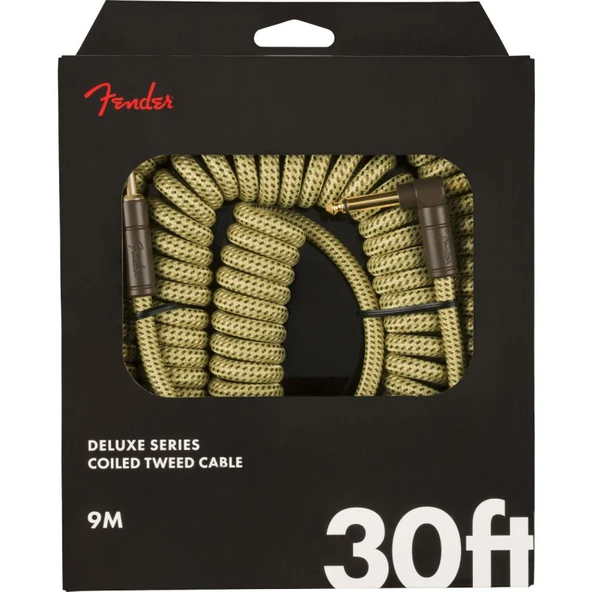 Fender Deluxe Coil Cable 9m Tweed Enstrüman Kablosu ürün görseli 1