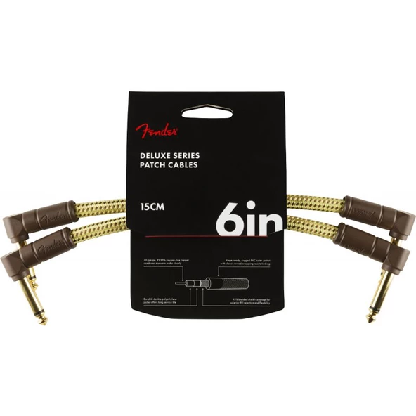 Fender Deluxe 2-Pack L/L Uçlu 6 Tweed Patch Kablosu