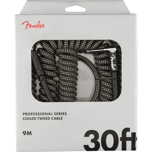 Fender Professional Coil Cable 9m Gri Tweed Enstrüman Kablosu ürün görseli 1