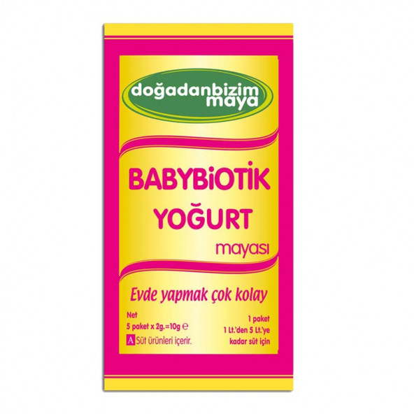 Doğadan Bizim Babybiotik Yoğurt Mayası 1 Kutu 5 Saşe