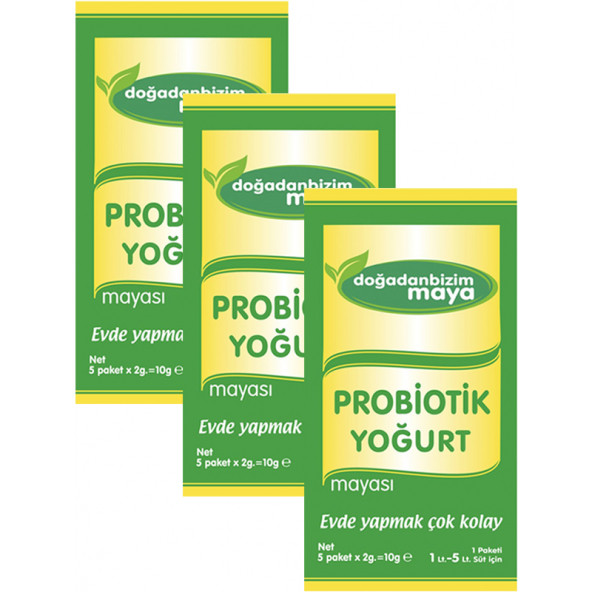 Doğadan Bizim Probiotik Yoğurt Mayası 3 Kutu X 5 Şase X 2 Gr