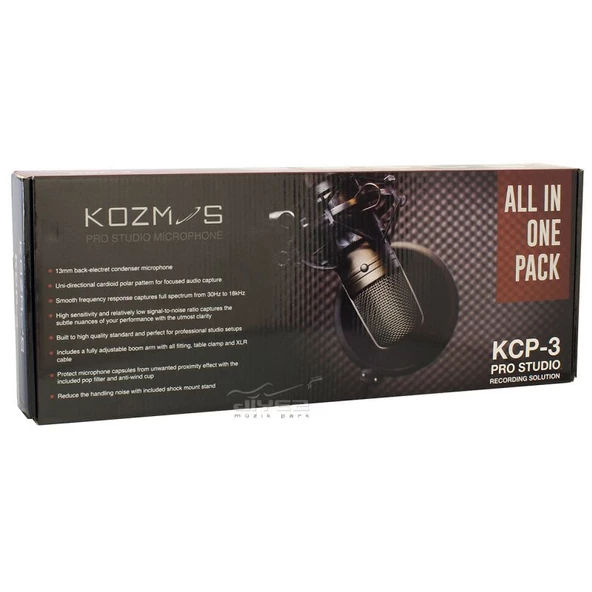 Kozmos KCP-3 Pro Aksesuarlı Condenser Stüdyo Mikrofonu - 4