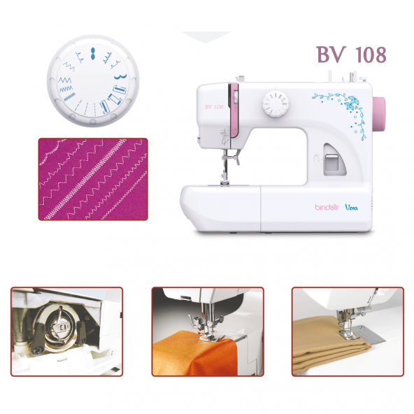 Bindallı Vera BV 108 Ev Tipi Dikiş Makinesi - Resim 3