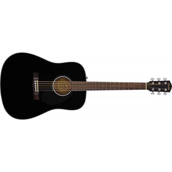 Fender CD-60S Dreadnought Black Akustik Gitar - 1