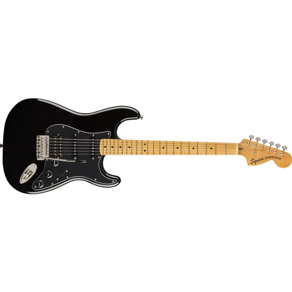 Squier Classic Vibe 70s Stratocaster HSS Akçaağaç Klavye Black Elektro Gitar