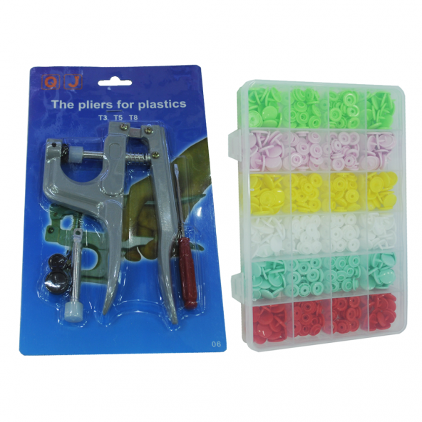 Çıt Çıt Çakma Makinesi (El Tipi) + Çıt Çıt Seti 120 Adet ürün görseli 1