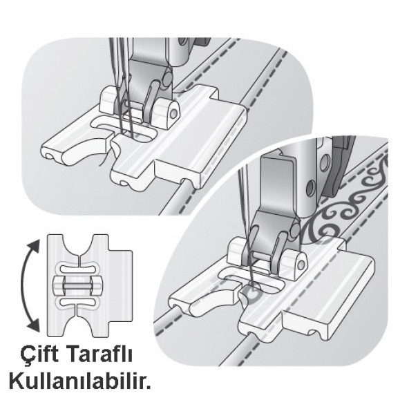 Pfaff Dekoratif Dikiş Kılavuzlu Nervür Ayağı 9mm - 3