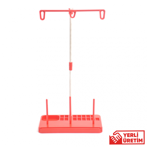 Ev Tipi Dikiş Makine Çardağı 3 İplikli Kırmızı - Resim 2