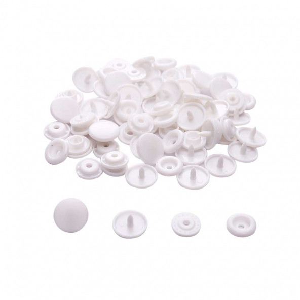 Çıt Çıt Seti Plastik Beyaz 100 Set