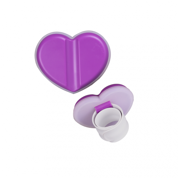 Mıknatıslı İğne Tutucu Bileklik Kalp Mor ürün görseli 1