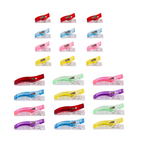 Kumaş Maşası Plastik 24 Adet ürün görseli