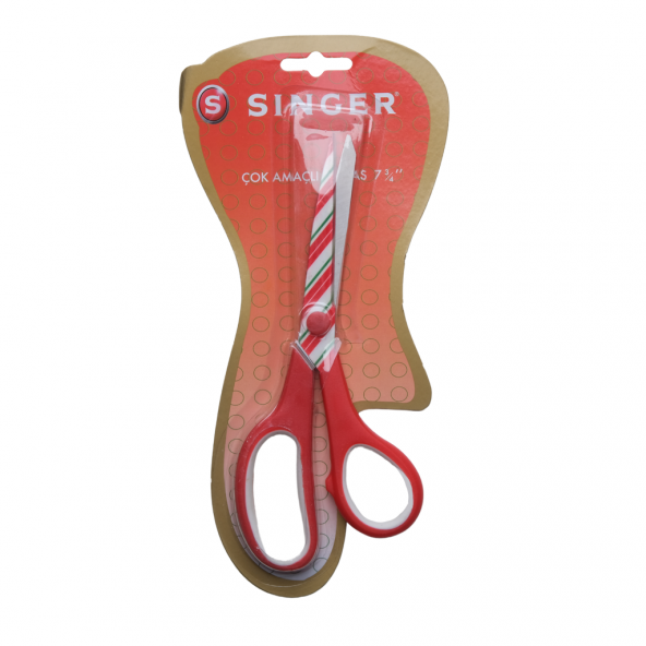 Singer Çok Amaçlı Renkli Saplı Makas Kırmızı C2008P28 - 2