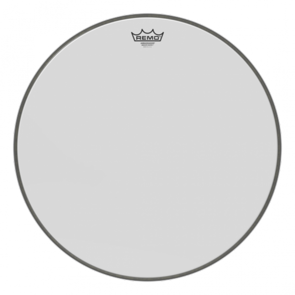 REMO BR-1224-00 24 inç AMBASSADOR® Beyaz Bas Davul Derisi - 1