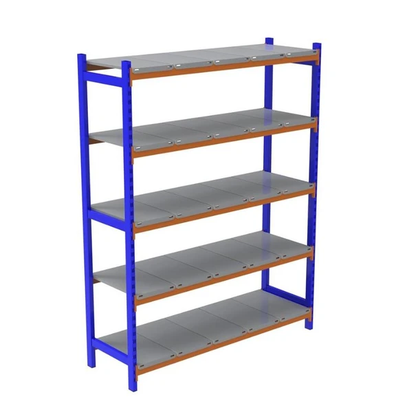 5 Katlı Depo Rafı - 300-350 Kg Taşıma Kapasiteli Hafif Rack Raf  40x150x200 cm ürün görseli 1