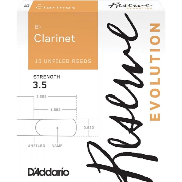D\'Addario Woodwinds Reserve Evolution DCE1035 Sib Klarnet Kamışı No:3.5