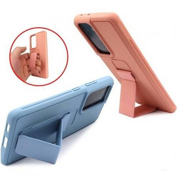 Samsung Galaxy A73 Kılıf Silikon El Standlı Mıknatıslı+cam Ekran Koruyucu - 2
