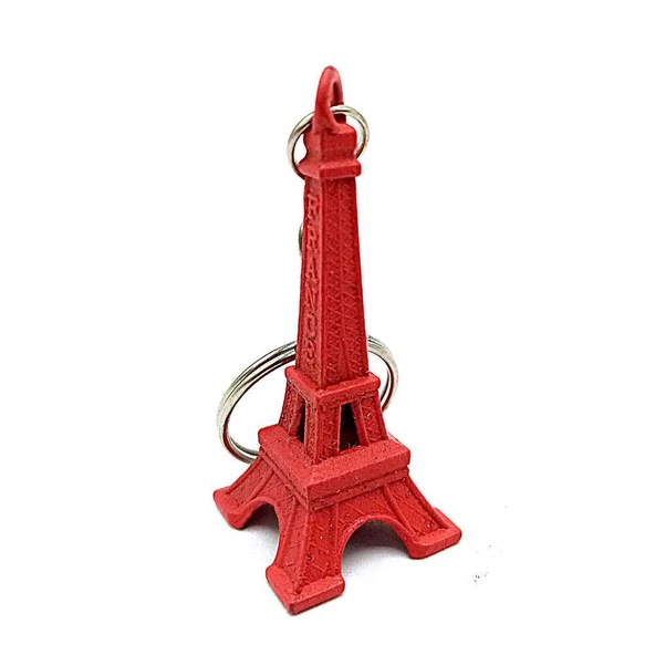 Paris Eyfel Kulesi 3D Metal Anahtarlık Kırmızı - Resim 2