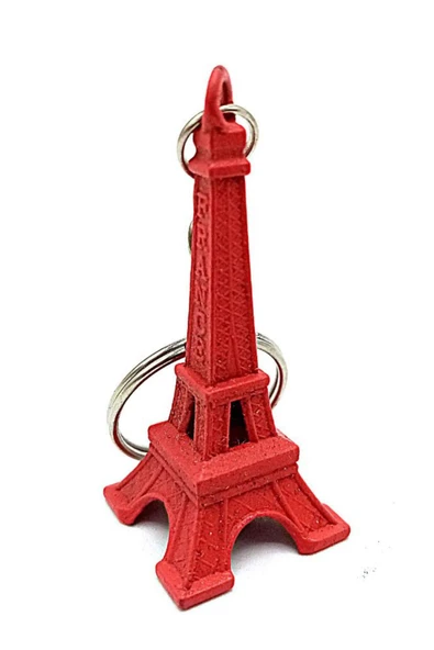 Paris Eyfel Kulesi 3D Metal Anahtarlık Kırmızı - Resim 5