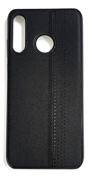 Huawei P30 Lite Uyumlu Deri Görünümlü Yumuşak Ve Esnek Süet Kılıf Siyah ürün görseli 1