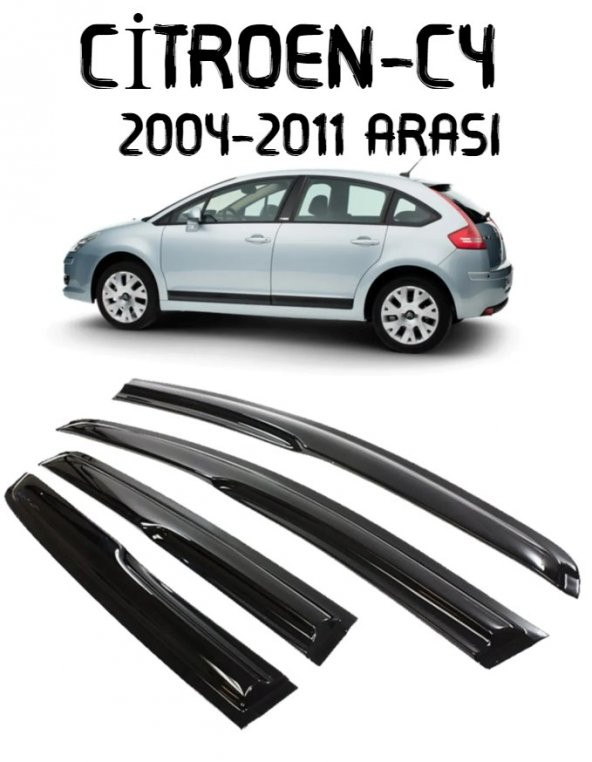 Citroen C4 2004-2011 Arası Cam Rüzgarlığı 4lü  Takım