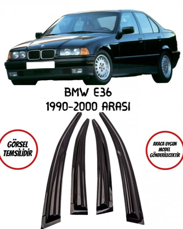 Bmw E36 19902000 Arası  Cam Rüzgarlık 4lü Takım