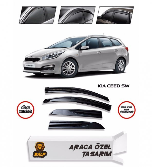 Kia Ceed SW Cam Rüzgarlığı 4lü