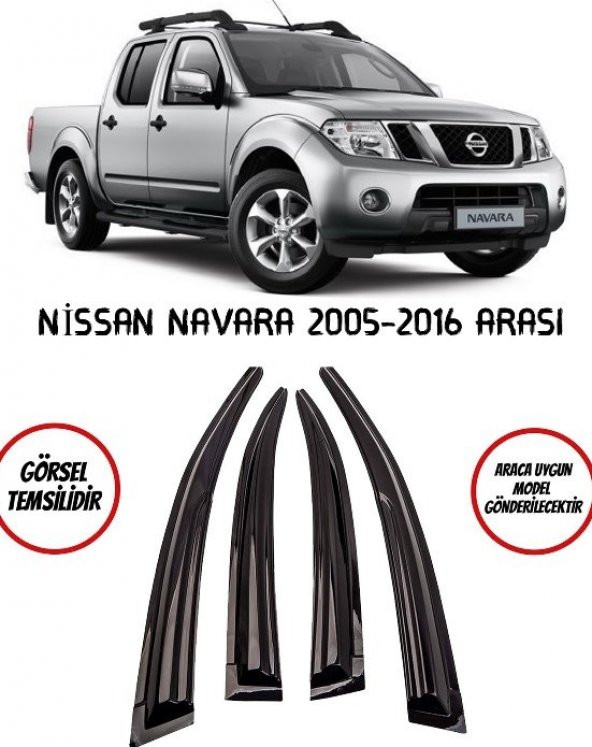 Nissan Navara 2005-2016 Cam Rüzgarlığı 4lü
