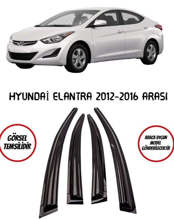 Balp Hyundai Elentra 2013-2016 Arası Cam Rüzgarlık 4 Lü Takım