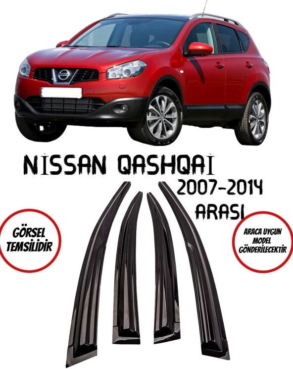 Nissan Qashqai Cam Rüzgarlığı 4lü 2007-2014 Arası