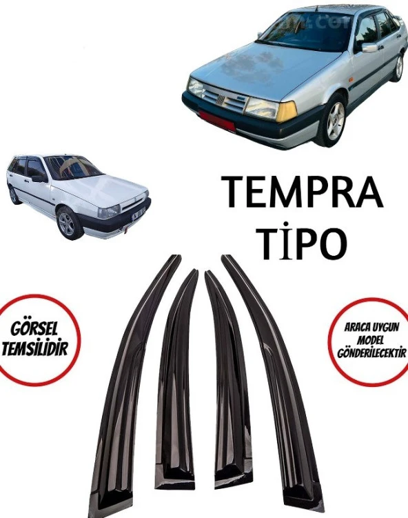 Fiat Tempra Tipo Cam Rüzgarlığı 4lü