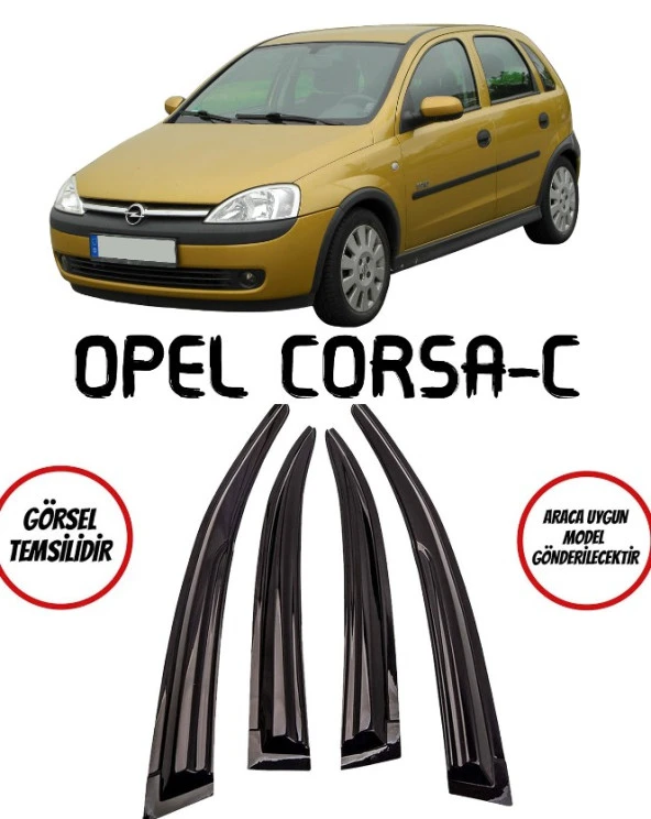 Opel Corsa C Cam Rüzgarlığı 4lü 2001-2007 Arası