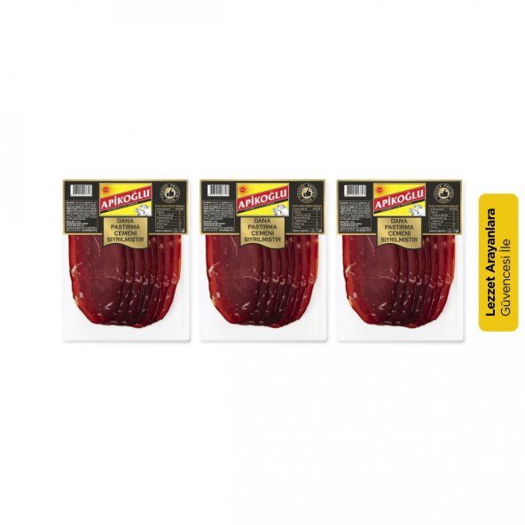 Apikoğlu Pastırma Çemeni Sıyrılmış 70gr 3lü Paket
