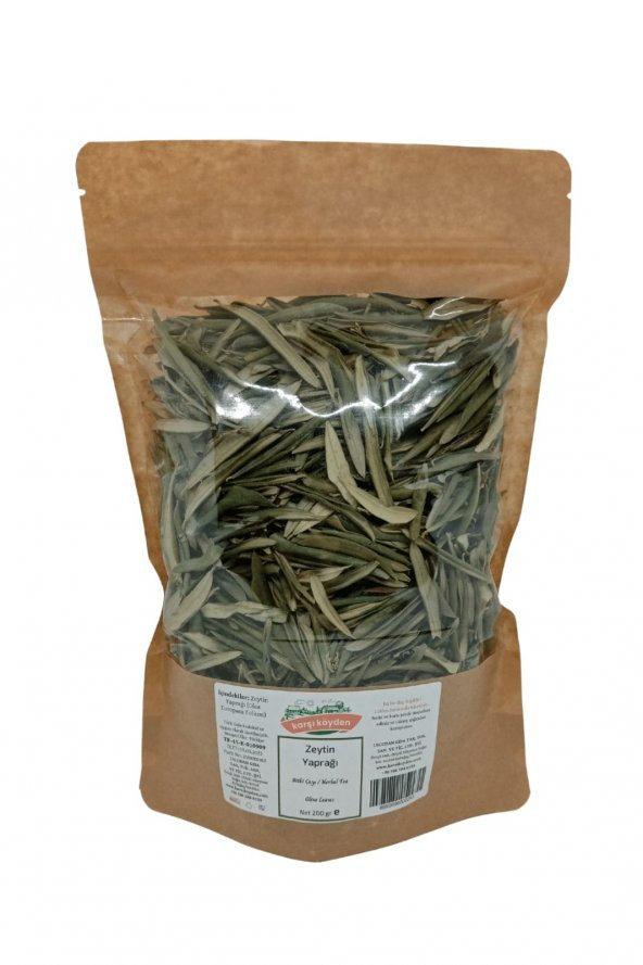 Karşı Köyden Zeytin Yaprağı Çayı (Olea Europaea Folium) - (200g - Kilitli Doypack)