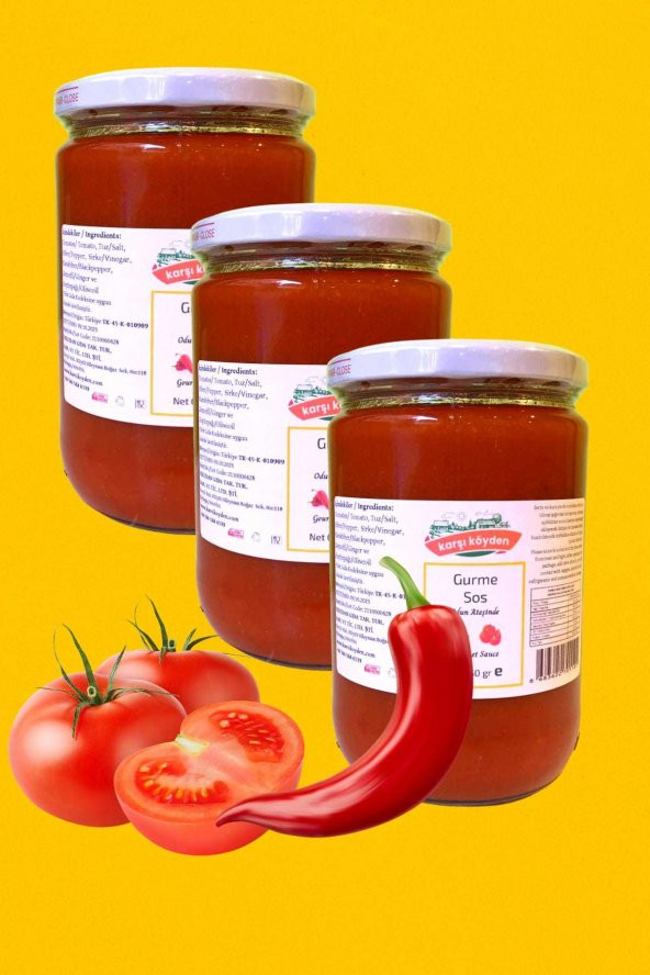 Karşı Köyden Gurme Sos 650 g X 3 Adet