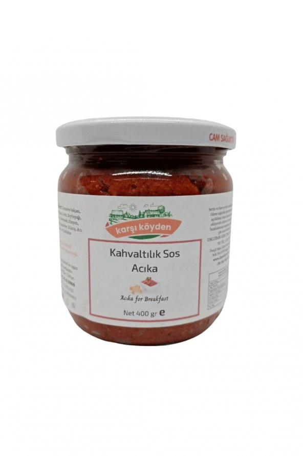 Karşı Köyden Acuka Kahvaltılık (Acılı & Cevizli) - (400gr - Cam Kavanoz) - 2
