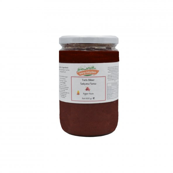 Karşı Köyden Tatlı Biber Salçası/ Sosu - 600gr (Odun Ateşinde Kaynatma) - 2