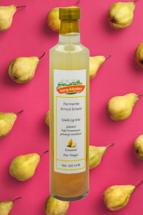 Karşı Köyden Doğal Fermantasyon Armut Sirkesi (500ml - Cam Şişe)