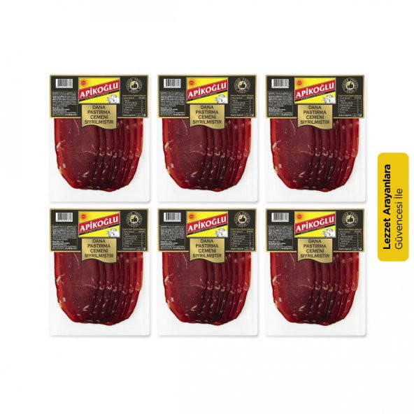 Apikoğlu Pastırma Çemeni Sıyrılmış 70gr 6lı Paket
