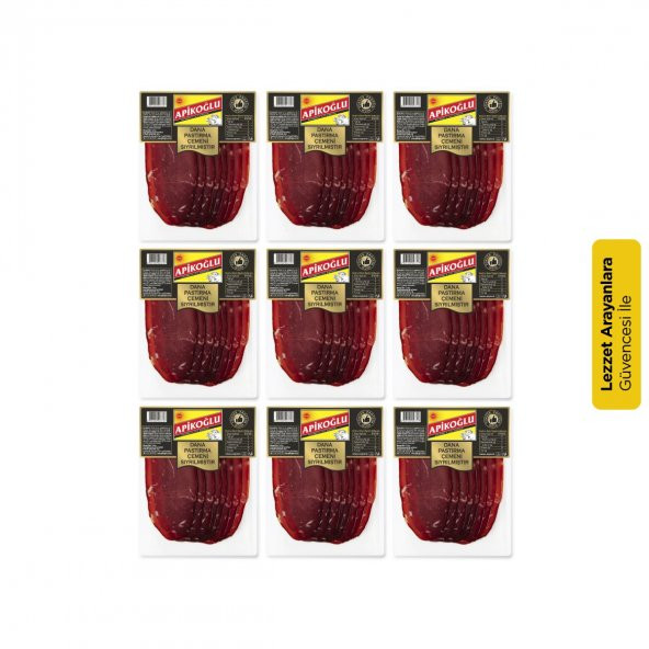 Apikoğlu Pastırma Çemeni Sıyrılmış 70gr 9lu Paket